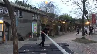 【ILDA Slackline pro team】 - Free fall and Nasty chest  practice.