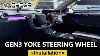 for Tesla Model Y Juniper 3 Highland Model YL 2026 Newest Gen3 Yoke Steering Wheel Installation#2026