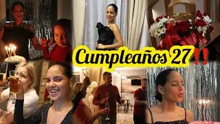 Mi cumpleaños 27🥳asi la pasamos🙏🏻Me llega🎁🥹+Mi esposo cocina para mi🥂🦐