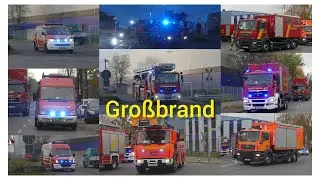 [Großbrand! \Viele Sonderfahrzeuge + FFen!] Einsatzfahrten Lagerhallenbrand Gefahrgut Hannover 05.11