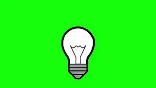 Light Bulb Idea 💡⚡ Green Screen Template / No Copyright