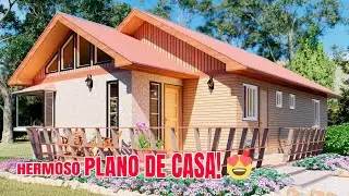 Planos de CASA DE CAMPO #3 dormitorios #2 ba&ntilde;os