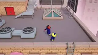Flying to the sky with a baby gang beast😂 | Gang Beasts