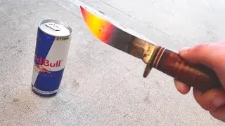 1000 DEGREE KNIFE VS REDBULL! (EXPLODES)