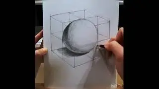 Paint with me | Quick basic sketch | Sphere in a box