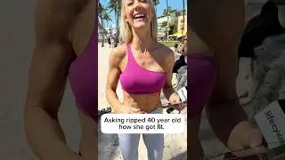 Asking ripped 40 year old how she got fit. #workout #girlswholift #fitness #interview #abs