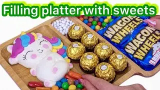 Filling platter with sweets || satisfying 