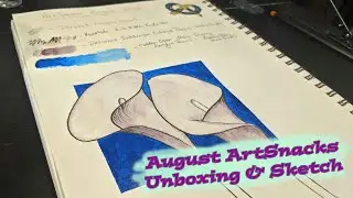 AUGUST ARTSNACKS 2020 | Unboxing my art subscription box and making a sketch