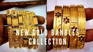 New Gold Broad Bangles Collection //  22 Carat South Indian gold Bangles