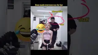 Rose made staff to run with her🤣#fypシ゚viral#blackpink#shorts#kpop