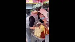 POV Livestream | Frying Sanzi at Chinese Street Market | Real-Time Traditional Snack Craft