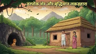 डरपोक शेर और बुद्धिमान लकड़हारा 🦁 | Moral Story | Motivational Bedtime Story | Bible Style Story