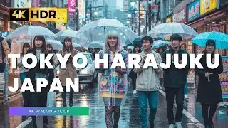 4K日本徒步 🇯🇵 东京原宿雨天漫步 | Rainy Harajuku Walk