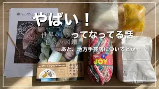 購入品紹介🐏毛糸と羊毛|地元の手芸屋さん🧵|Alipine Bloom Hat編む🌼 ep.152