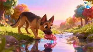The Dog and The Shadow | 3D Animated Moral Story for Kids | Preschool Nursery Rhyme Song