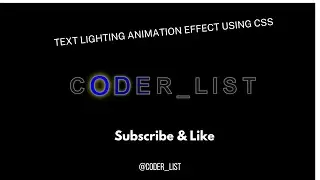 Text Lighting Animation using CSS