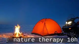 Soothing Arctic Night &mdash; 10 Hours of Campfire, Tent & Car (ASMR for Sleep)