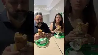 Trying to match his eating pace #couplegoals #foodvlog #subway #couplevlog #asmrfood #eatwithme