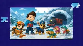 Rescue Train Puzzle! 🚂❄️ Paw Patrol Team Saves the Lost Train | Kids Puzzle Video