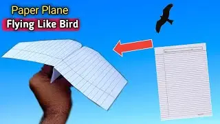 Best Flying Plane (Flying Like Bird ) How to make Notebook Bird Plane | Paper Aeroplane