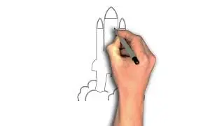 How to draw Space shuttle launching drawing image