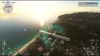 Microsoft Flight Simulator - Xbox Series X -  Cub Crafter X Cub-Floats -  Boracay Sunset flight