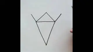 HOW TO DRAW DIAMOND WITH TRIANGLE #dimond #dimonds #tringle #drawing #draw #drawings #drawingforkids