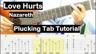 Nazareth Love Hurts Guitar Lesson Chords Plucking Tab Tutorial Guitar Lessons for Beginners