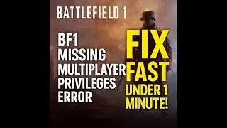 HOW TO FIX BF1 Missing Multiplayer Privileges ERROR (UNDER 1 MINUTE and WORKING 2025 !!)