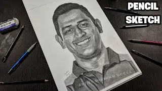 MS DHONI Realistic Pencil Sketch 😍 Indian Cricket Legend Mahendra Singh Dhoni