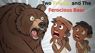 Two Friends and the Ferocious Bear | Animated Moral Story in English | Cartoon Animation Story