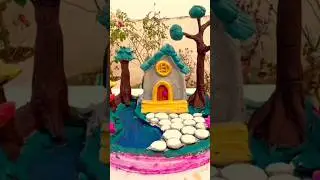 DIY Clay house😍 #miniatureclayhouse #minihousemaking #minihouse #diy #shorts #youtubeshorts