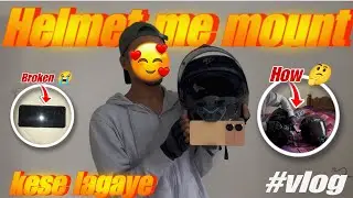 Helmet Pr Mount Set Kaise Kre || how to mount mobile on helmet || Street alex Vlogs || 