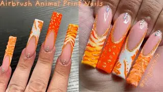 SUMMER NAILS 2025| ANIMAL PRINT NAIL ART| AIR BRUSHING FOR BEGINNERS 