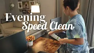 Evening Speed Clean | Messy House Clean with Me + Mom Chat: Modern Consumerism | SAHM Motivation