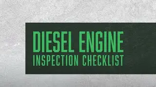 Diesel Engine Inspection Checklist