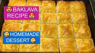 Homemade Baklava Recipe 🤩 Crunchy Super Delicious Baklava with Walnut 😋 Prepared in Less Than 1 Hour
