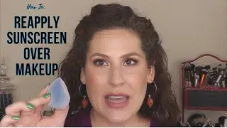 Reapplying Sunscreen OVER Makeup with a Juno & Co Sponge