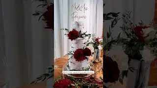 Wedding cake 🥰 #birchtreecake #weddingcake #cakedesign #baking #homebaker #cake #diy #fallwedding