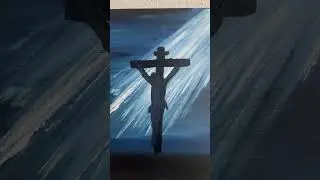 My little cousin&rsquo;s #art 🤍 #jesus #catholic #christian #painting #diy #fyp #christ #jesuschrist