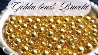 Stunning Golden Beaded Bracelet Tutorial :@rbmpearls