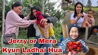 Jerry or Mera Kabi Ladhai Hua Hai ? || Manjita  Phele bar Strawberry 🍓 Khaya || Cooking and Eathing