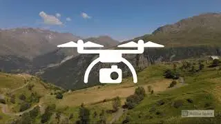 Vol au dessus du quartier des Saussa &agrave; Gavarnie-G&egrave;dre.