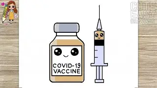 How to Draw a Cute Covid -19 Vaccine | Coronavirus Vaccine, Easy Drawing Step by Step