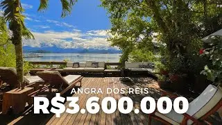 Casa pe na areia com uma vista paradisíaca e sala praticamente dentro do mar a venda por R$3.600.000