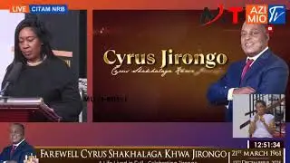 Kenyans in Tears as Cyrus Jirongo Wife Break down in Tears as she Eulogises him!