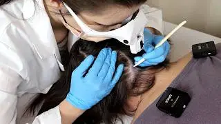 ASMR Longest SCALP Exam and TREATMENT : Sensory Tests, Skin Check, Lice Removal & Hair Parting