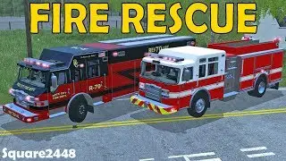 Leaf Truck On Fire | Fire Rescue | Fire Engines | Rescue Truck | Farming Simulator 17