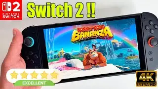 Donkey Kong Bonanza on Nintendo Switch 2 | Handheld 4K Gameplay (Portable Mode Showcase)