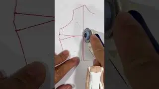 How to drape princess seam line  #sewing #draft #diy #easydrape #princess #patternalterations